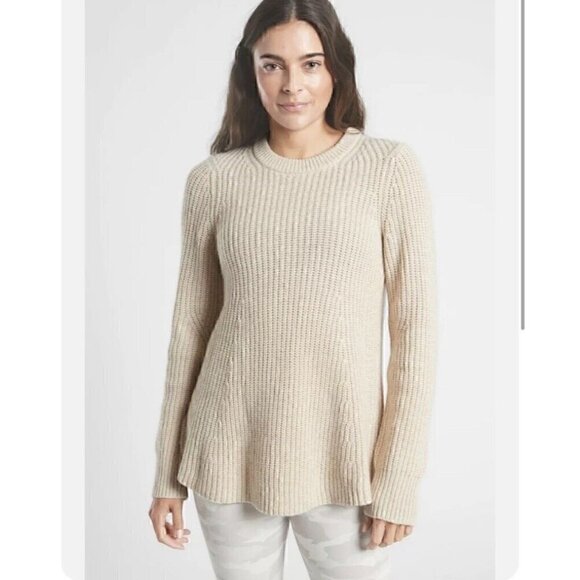 Athleta Sweaters - Athleta Sierra Wool Blend Ivory Sweater Women’s Size Small